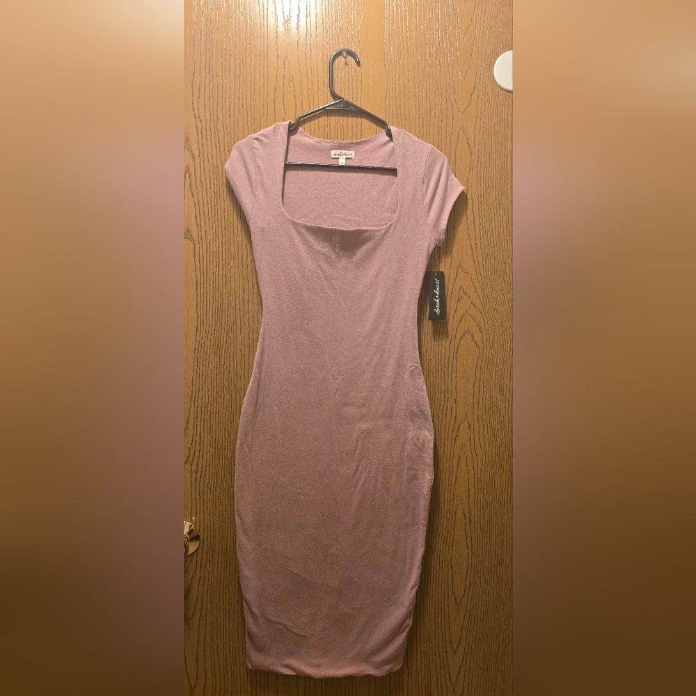 NWT Dusty Pink Derek Heart Bodycon Dress Size M